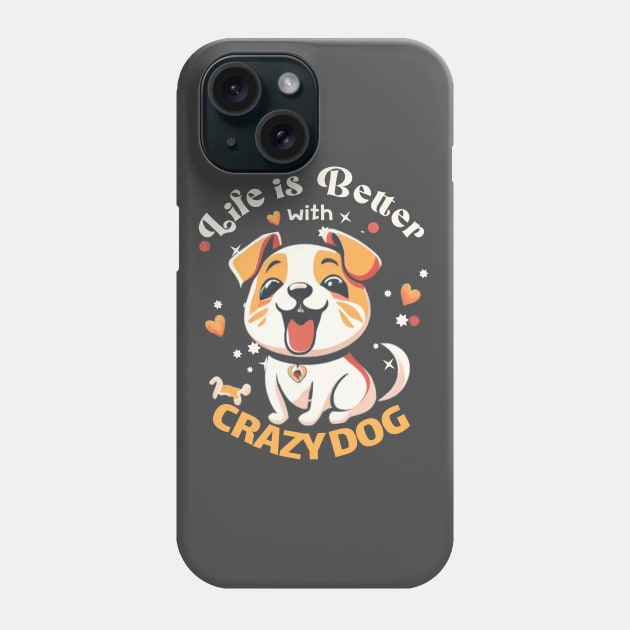 cute crazy dog Phone Case by AOAOCreation