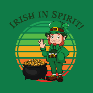 St. Patrick's Day Leprechaun Irish in Spirit Pot of Gold Coins T-Shirt