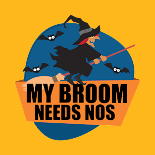 Broom Needs NOS Halloween Witch T-Shirt