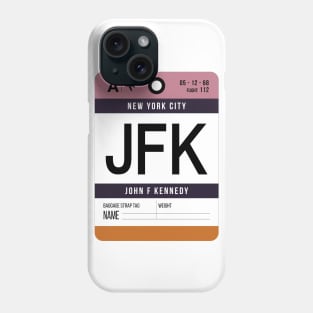 Avgeek Airport code tags - JFK - New York Phone Case