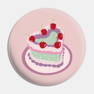 Virgo Baby Heart Cake Design Pin