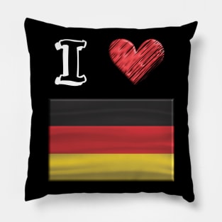 I love Flag from Germany Pillow