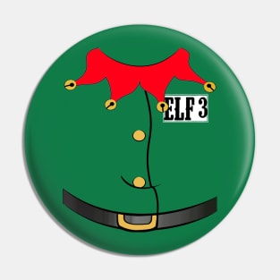 Christmas Family "Elf 3" Photo Design Shirt Pin