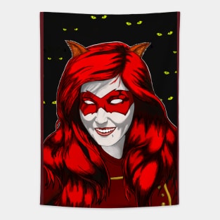 Super Crazy Cat Lady (colorized) Tapestry