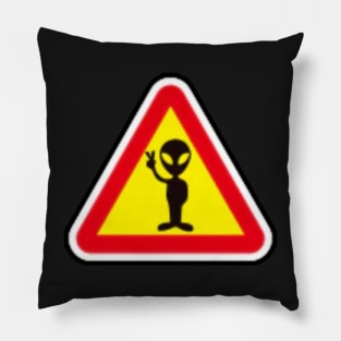 Aliens UFO Crossing Pillow