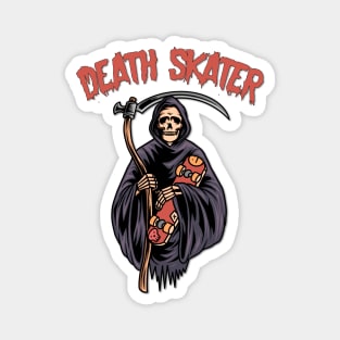 Death Skater Skate Or Die Scary Halloween Magnet