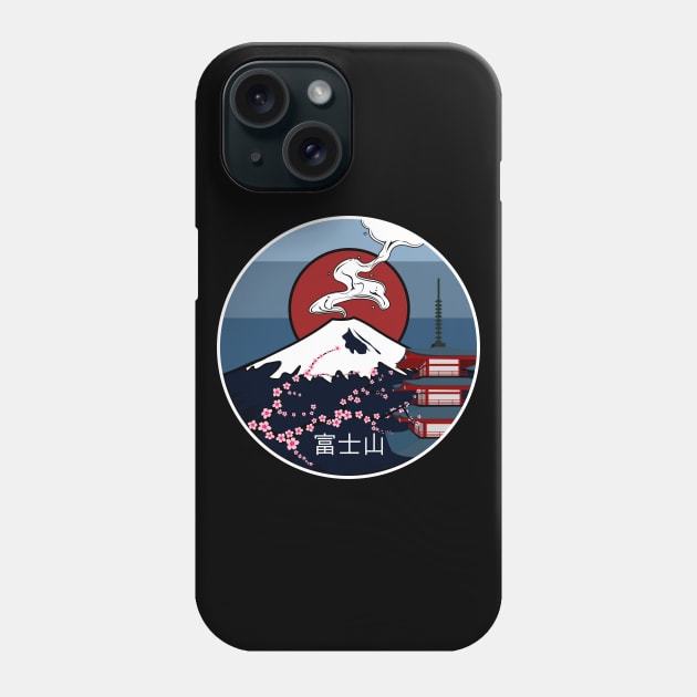 Fuji Volcano Japan Mount Fuji Chureito Pagoda Cherry Blossoms Phone Case by ChrisWilson