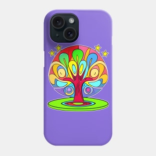 Vibrant 70s Style World Tree of Life (MD23ERD006c) Phone Case