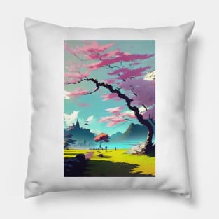 Japanese landscape Pillow