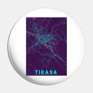 Tirana Neon City Map Pin