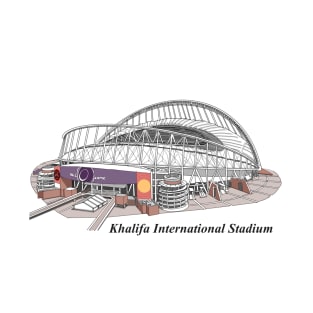 Sketching of Stadium in Qatar T-Shirt