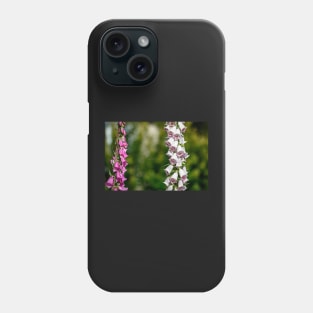 Purple and white foxgloves Phone Case