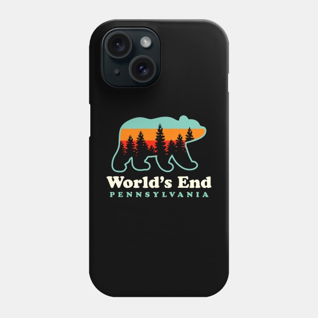 World's End State Park Pennsylvania Hiking Camping Bear Phone Case by PodDesignShop