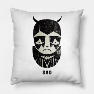 Sad Devil Girl Pillow