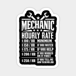 Mechanic Hourly Rate Magnet