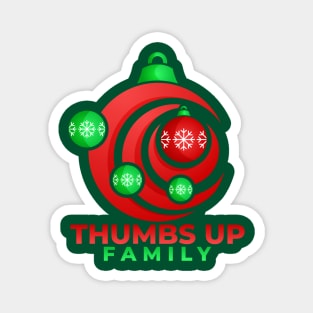 Thumbs Up Family Christmas Logo Magnet