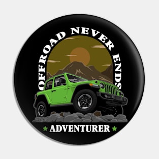 Offroad Never Ends Pin