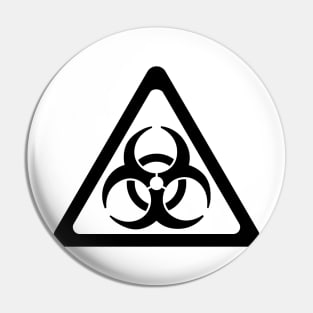 Biohazard Symbol Warning Sign - Triangular Pin