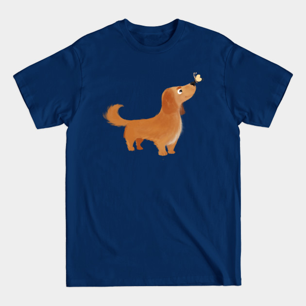 Disover Dachshund and Butterfly - Butterfly - T-Shirt