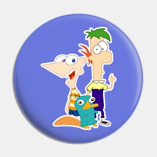 P, F and Perry the Platypus Pin