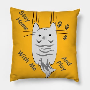 Stay At Home Order From your Cat T-Shirt Pillow