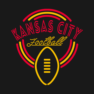 Neon Sign Kansas City Football T-Shirt