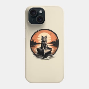 CAT ON A BOAT Phone Case