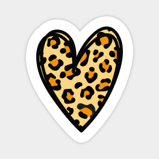 Leopard heart design - valentines day heart design Magnet