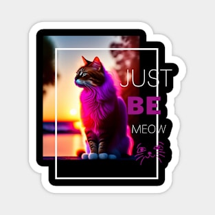 Cute funny cat graphic design artwork Magnet