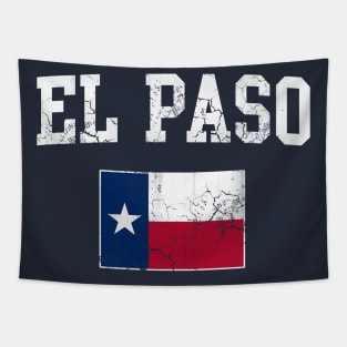 El Paso Texas Flag Texan Vintage Fade Tapestry