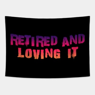 retired and loving it Punk Kid Red Orange Tapestry