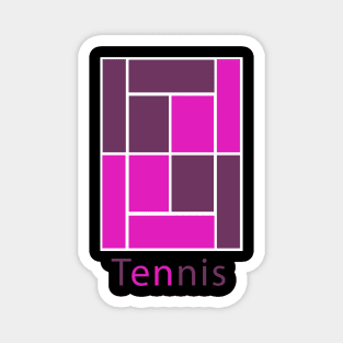 Colorful Tennis Court Magnet