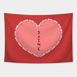 InSaine1ove Pink Heart Tapestry