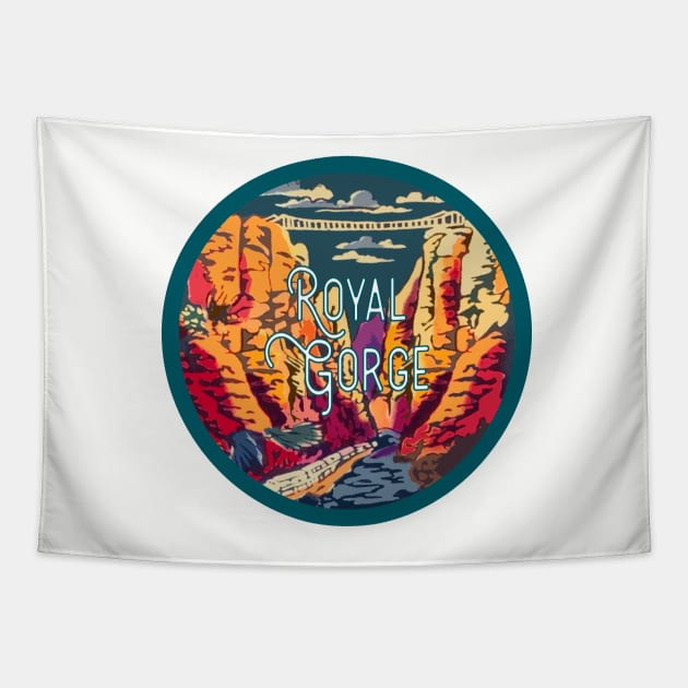 Royal Gorge Vintage Decal Tapestry by zsonn