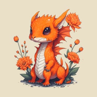 Cute Orange Dragon 5 T-Shirt