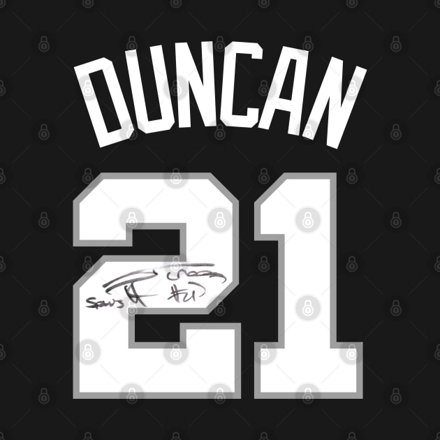 Tim Duncan Signed by Buff Geeks Art