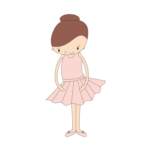 Ballerina Girl In Pink Tutu Digital Art | Melanie Jensen Illustrations by illusima