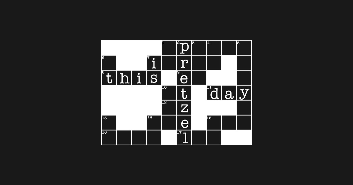 Pretzel Day Crossword Puzzle The Office Onesie TeePublic