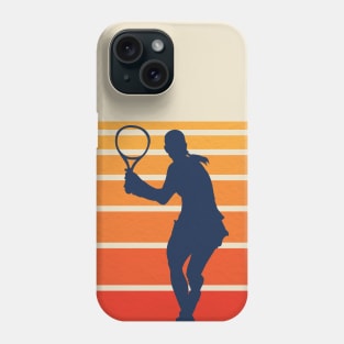 Retro Women Tennis Silhouette Phone Case