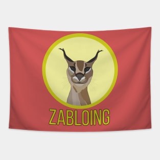 Zabloing Cat Meme Tapestry