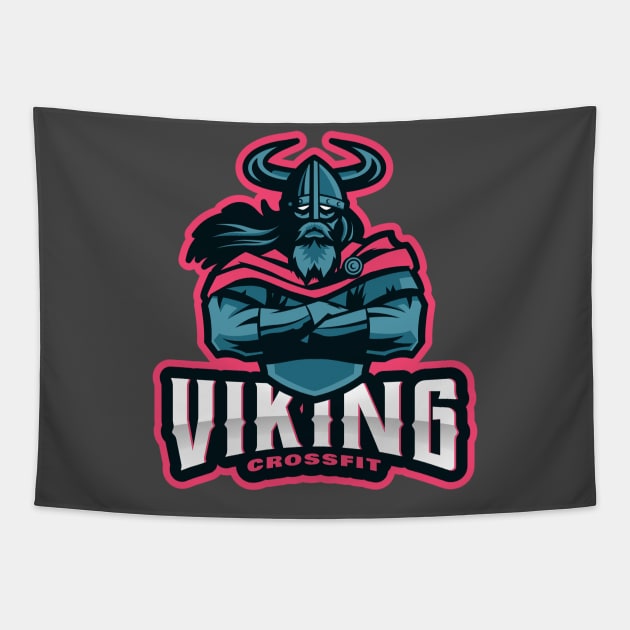 Viking Crossfit Tapestry by Tip Top Tee's