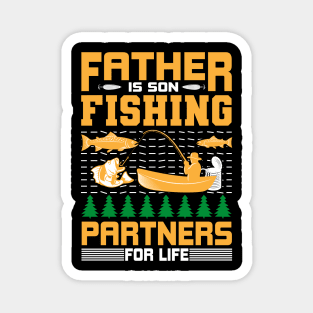 Father Fishing T - Shirt Design Magnet