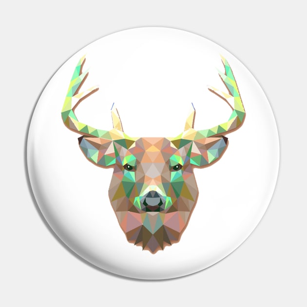 Geometric Arctic Stag Pin by TheBossBabe