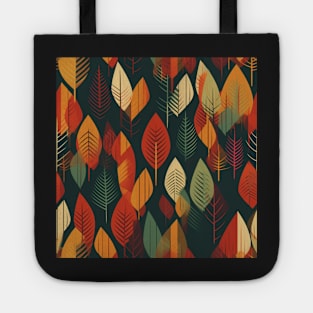 Flat Fall Foliage Seamless Floral Pattern Tote