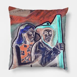 Saint-Tropez UFO Alien Invasion Pillow