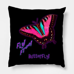 Fly Free Butterfly! Pillow