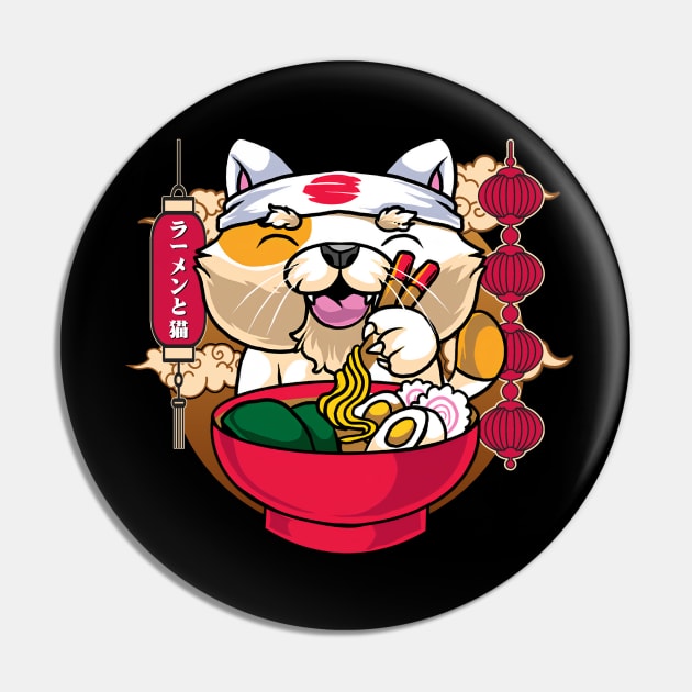 Ramen And Cats Pin by Twister