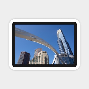 Evan Walker pedestrian bridge on Yarra River, Melbourne. Magnet