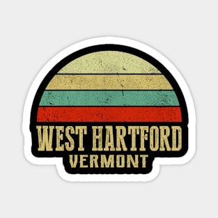 WEST HARTFORD VERMONT Vintage Retro Sunset Magnet