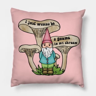 A gnome in My Shroom Pillow